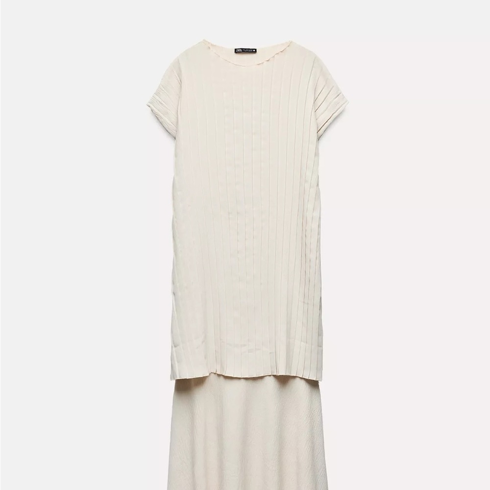 Pleated Midi Dress